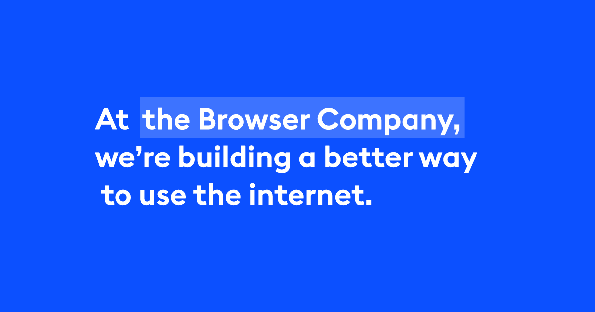 Open Graph Image of thebrowser.company